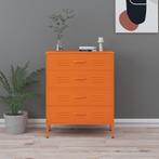 vidaXL Ladekast 80x35x101,5 cm staal oranje, Verzenden, Nieuw