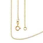 18 Krt. gouden Venetiaanse schakel ketting | 63 cm, Ophalen of Verzenden, Gebruikt, Overige kleuren, Goud