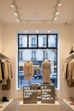 Set of 2 Paris Fashion boutique illuminated neon sign -