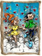 Elisée Skayzoo - Au dessus des nuages , Gaston la gaffe, Antiek en Kunst