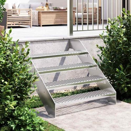 vidaXL Traptrede rooster 90x24x7 cm gegalvaniseerd staal, Doe-het-zelf en Bouw, Ladders en Trappen, Nieuw, Verzenden