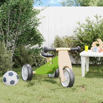 vidaXL Loopfiets voor kinderen 2-in-1 groen, Verzenden
