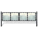 vidaXL Zwarte enkele deur schuttingpoort 300x100 cm, Tuin en Terras, Verzenden, Nieuw