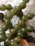 Halsketting - 18 karaat Geel goud Jade - Perlen met twee, Handtassen en Accessoires, Kettingen, Nieuw