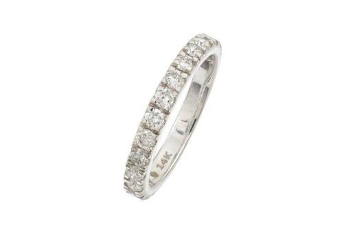 Anneau de mariage - 14 carats Or blanc -  0.78ct. tw., Handtassen en Accessoires, Antieke sieraden