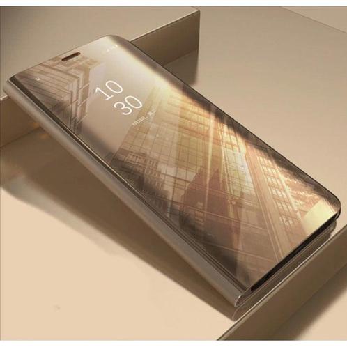 Huawei Y7 2019 Smart Spiegel Flip Case Cover Goud, Télécoms, Téléphonie mobile | Housses, Coques & Façades | Marques Autre, Envoi