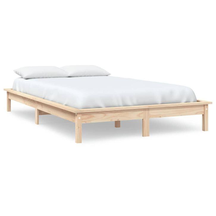 Bedframe 180x200 Massief Grenen | Retour Deal | Ruime Sla..., Huis en Inrichting, Slaapkamer | Bedden, 180 cm, 200 cm, Bruin, Nieuw