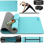 Yogamat - Fitness mat - Sportmat - Yoga mat extra dik - Blau, Verzenden, Nieuw