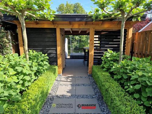 zwarte zweeds rabat planken gespoten potdeksel schutting, Doe-het-zelf en Bouw, Hout en Planken, Overige houtsoorten, 300 cm of meer
