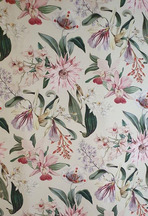 Tissu Art Nouveau floral exclusif avec orchidées - Artistic, Antiek en Kunst, Kunst | Designobjecten