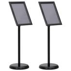 vidaXL A4 Pedestal Poster Stands 2 stuks Zwarte Aluminium, Verzenden, Nieuw in verpakking