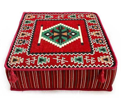 Ottomaanse kussen - Kelim - 60 cm - 60 cm, Antiek en Kunst, Antiek | Tapijten, Tafelkleden en Textiel