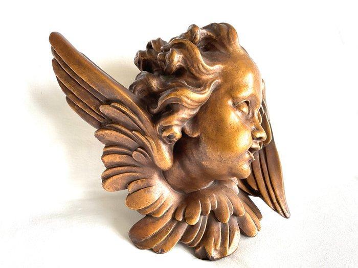 Sculptuur - Imposante Engel - 34 cm - 2,4 kg - Gegoten steen, Antiek en Kunst, Kunst | Niet-Westerse kunst