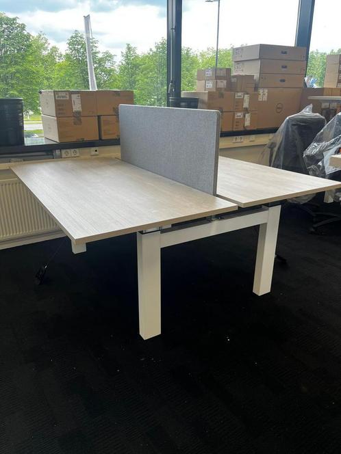 Zit sta duo bureau, inclusief akoestisch tussenscherm, Huis en Inrichting, Bureaustoelen, Bureaustoel, Zwart, Zo goed als nieuw