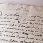 Notaires royaux de La Rochelle - Acte notarié manuscrit sur, Nieuw
