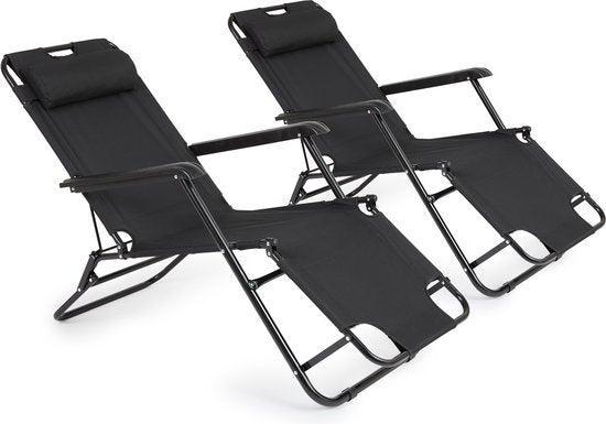 2dekans | 909 Outdoor Set van 2 Ligbedden – Inklapbaar &, Tuin en Terras, Tuinsets en Loungesets, Ophalen of Verzenden