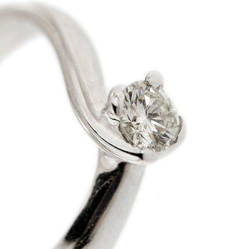 Verlovingsring - 18 karaat Witgoud Diamant (Natuurlijk), Handtassen en Accessoires, Antieke sieraden