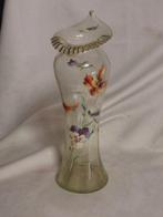 Uraniumglazen handbeschilddrde Art Nouveau vaas - Vaas -, Antiek en Kunst