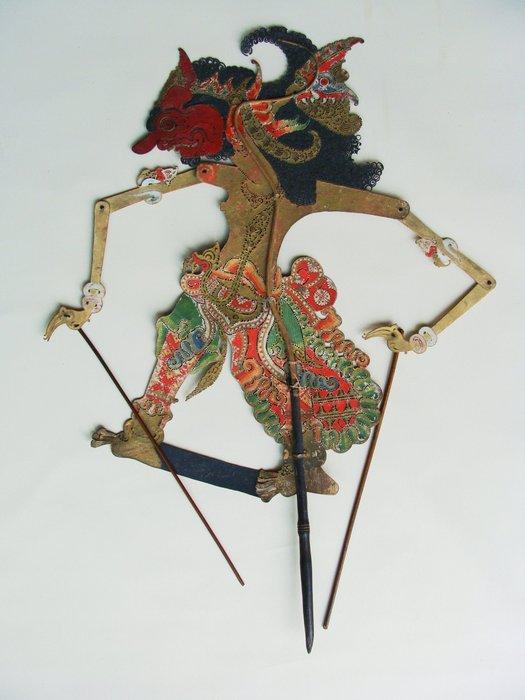 4 Antieke Wayang Kulit schaduwpopen uit Java - Buffelleer, Antiek en Kunst, Kunst | Niet-Westerse kunst