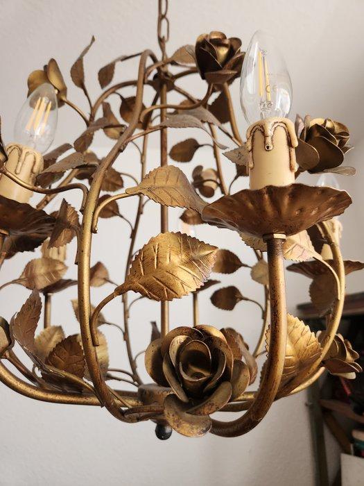 Kroonluchter - Verguld, Metaal - Shabby Chic, Antiek en Kunst, Curiosa en Brocante