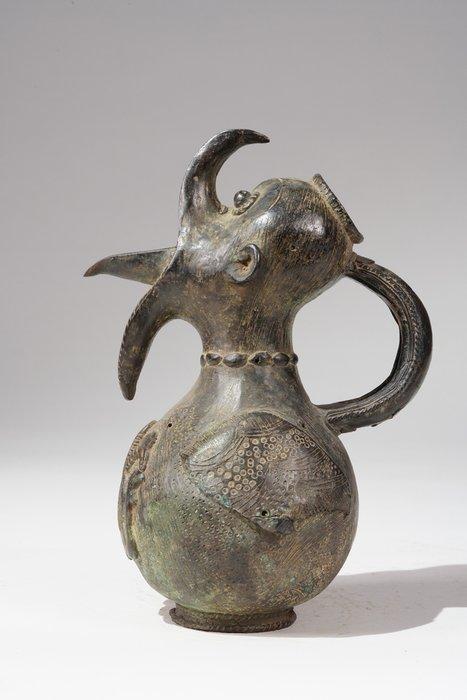 Een bronzen beeldhouwwerk - Mambila - Nigeria (Zonder, Antiek en Kunst, Kunst | Niet-Westerse kunst