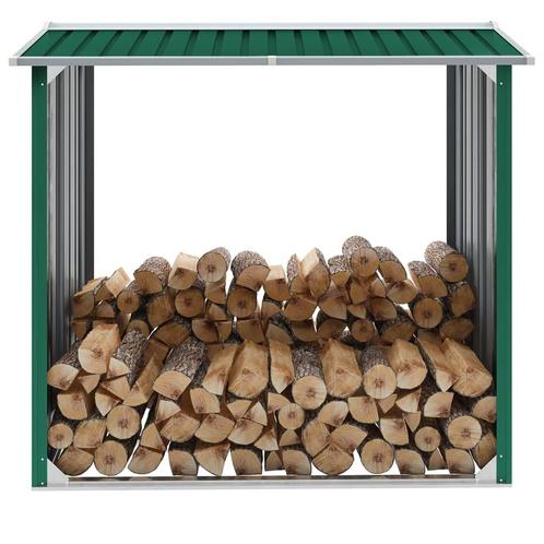 vidaXL Haardhoutschuur 172x91x154 cm gegalvaniseerd staal, Tuin en Terras, Overige Tuin en Terras, Nieuw, Verzenden