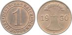 Duitsland 1 Reichspfennig 1930 E vz/st J 313, Postzegels en Munten, Munten | Europa | Niet-Euromunten, Verzenden, België