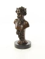 Figuur - A BRONZE BUST OF BACCHUS - Brons, Marmer