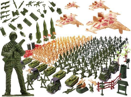 XXL Leger speelset 307 stuks incl tanks, autos en gewere..., Kinderen en Baby's, Speelgoed | Overig, Nieuw, Verzenden