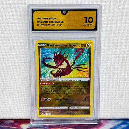 Pokémon Graded card - Radiant Eternatus #105 Crown Zenith -, Hobby en Vrije tijd, Verzamelkaartspellen | Pokémon