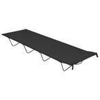 vidaXL Campingbed 180x60x19 cm oxford stof en staal zwart, Caravans en Kamperen, Kampeermeubelen, Verzenden, Nieuw