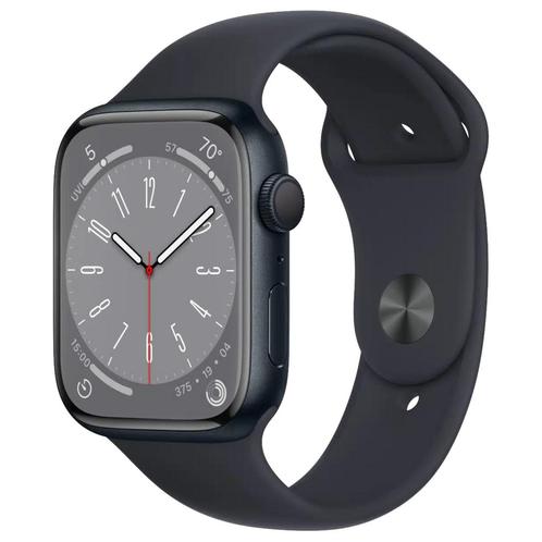 Apple Watch Series 8 45mm Midnight black met GARANTIE & v..., Telecommunicatie, Mobiele telefoons | Apple iPhone, Gebruikt, Ophalen of Verzenden