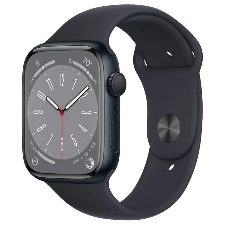 Apple Watch Series 8 45mm Midnight black met GARANTIE & v..., Telecommunicatie, Mobiele telefoons | Apple iPhone, Gebruikt, Ophalen of Verzenden