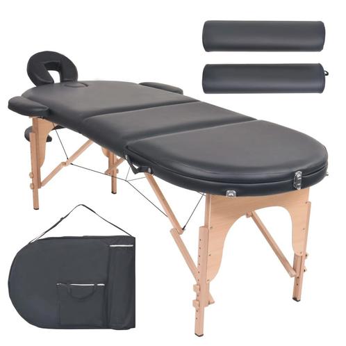 vidaXL Massagetafel inklapbaar 4 cm dik met 2 bolsters ovaal, Sports & Fitness, Produits de massage, Envoi