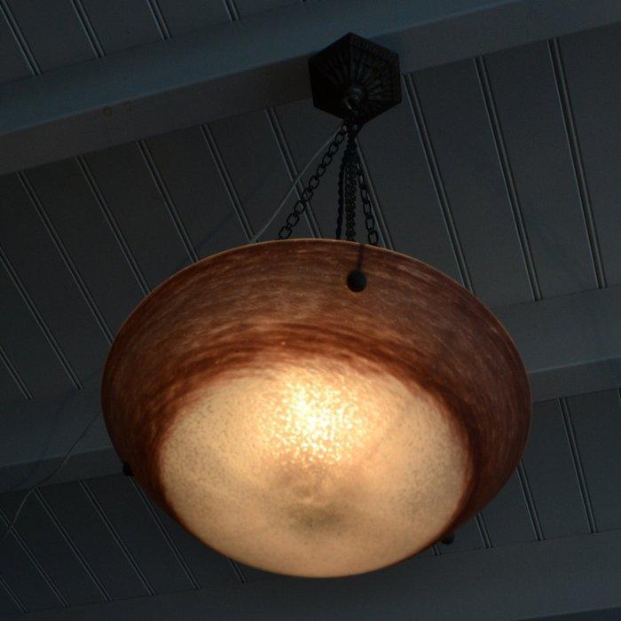 Rethondes - Lampe à suspendre - Verre, Laiton, Antiquités & Art, Art | Objets design