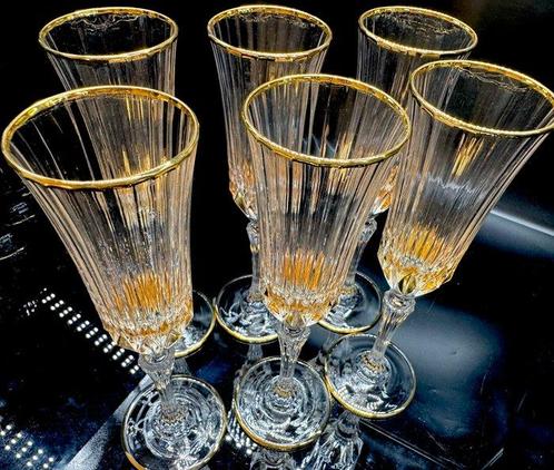 Antica cristalleria italiana - Flûte à champagne (6) -, Antiek en Kunst, Antiek | Meubels | Tafels