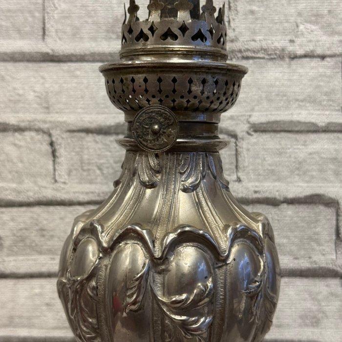 Olielamp - Legering - Antieke olielamp, Antiek en Kunst, Curiosa en Brocante