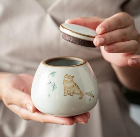 Erg mooie As Urn voor overleden kat Japans keramiek, Maison & Meubles, Accessoires pour la Maison | Autre