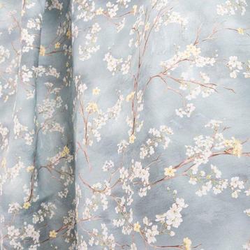 Tissu - Fleurs de Pêche Délicates - 270 x 280 - coton 100% -