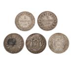 Frankrijk. 5 Francs 1831/1856 (5 stuks) (Zonder
