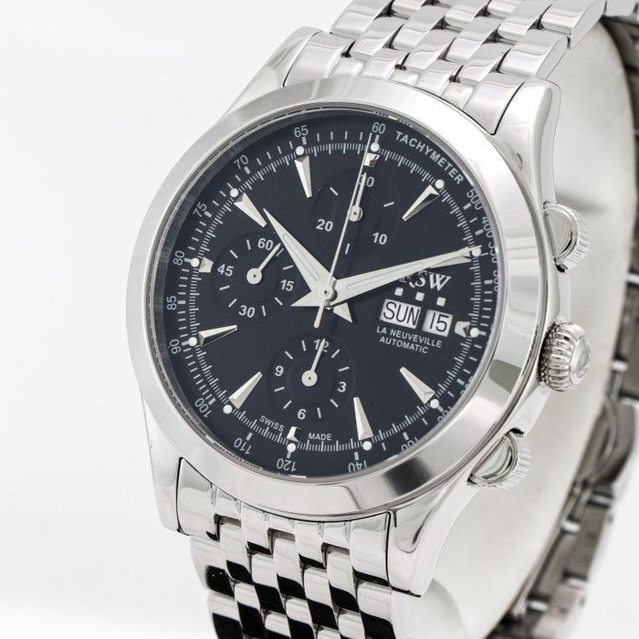 RSW - La Neuveville Valjoux automatic - RSWA129-SS-3 - Sans, Handtassen en Accessoires, Horloges | Heren