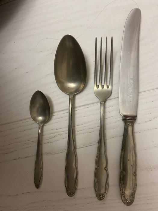 BRACIA HENNEBERG - Bestekset voor 6 personen (23) - ALPAKA -, Antiek en Kunst, Antiek | Meubels | Tafels