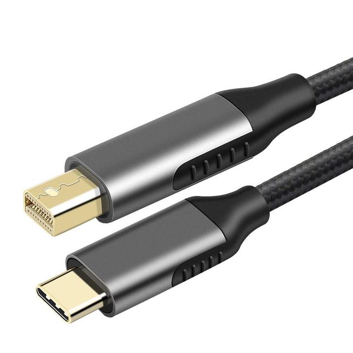 DrPhone DNC2 USB C/Type C naar Mini DisplayPort gevlochten, Computers en Software, Pc- en Netwerkkabels, Nieuw, Verzenden