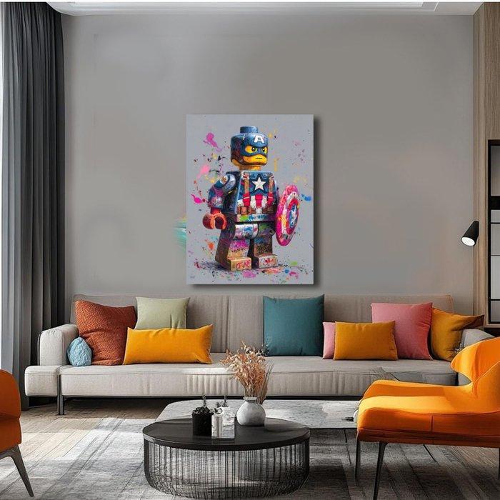 Canvas Fit - Alberto Ricardo - Capitán América LEGO con, Kinderen en Baby's, Speelgoed | Duplo en Lego