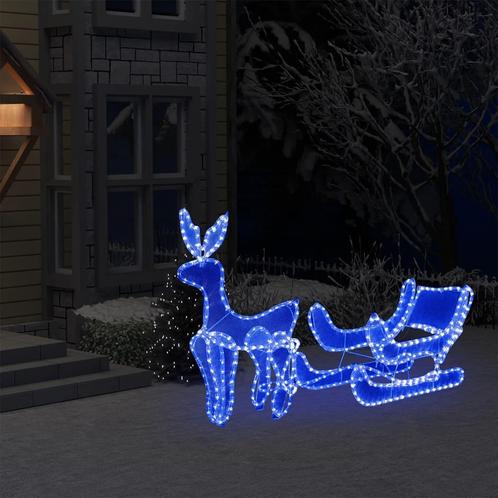 vidaXL Kerstverlichting rendier en slee met mesh 432 LEDs, Divers, Noël, Envoi