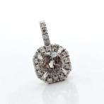14 karaat Witgoud - Hanger - 1.20 ct Saffier - Diamant
