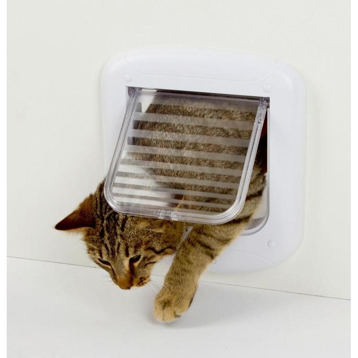 4-weg kattenluik wit - kerbl, Dieren en Toebehoren, Katten-accessoires, Nieuw