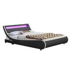 2dekans | Juskys Polsterbed Valencia - 180x200 cm - zwart, Ophalen of Verzenden, Nieuw