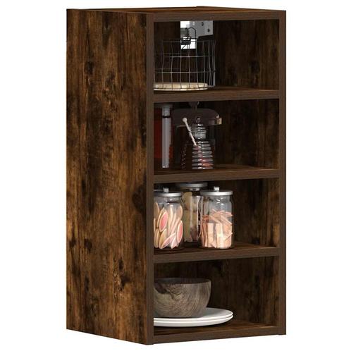vidaXL Hangkast Riga 30x29,5x60 cm bewerkt hout gerookt, Huis en Inrichting, Kasten | Overige, Nieuw, Verzenden