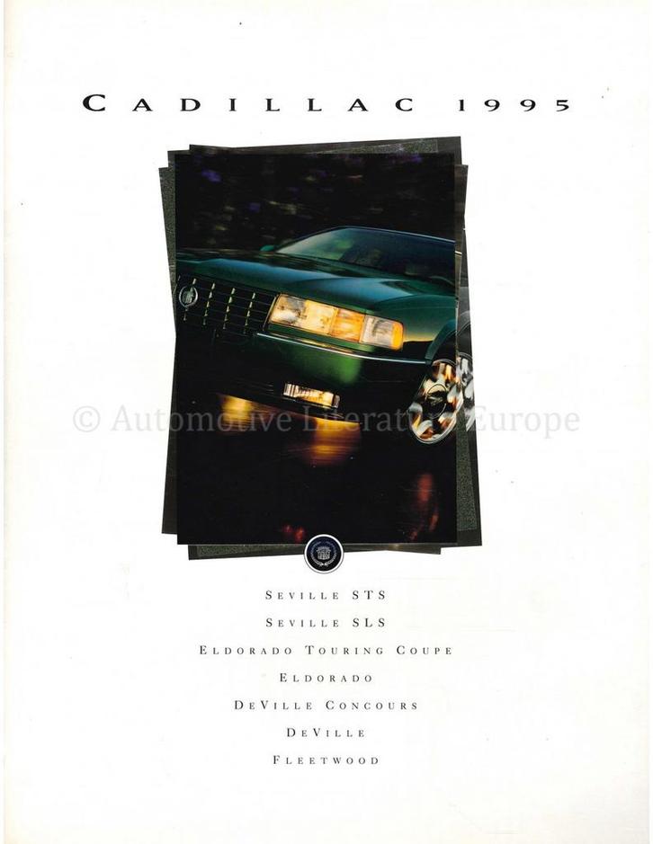 1995 CADILLAC PROGRAMMA BROCHURE ENGELS (USA), Boeken, Auto's | Folders en Tijdschriften
